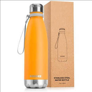 17oz Insulated Water Bottle Sports Water Bottle with Leak Proof Lid, Cola Shape Travel Flask Double